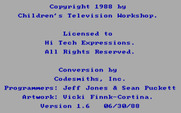 Roll-A-Word for IBM PC/Compatibles - Copyright and credits screen.