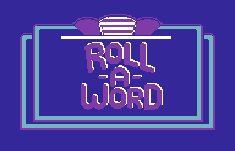 Roll-A-Word Commodore 64 Screenshot: Title screen.