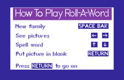 Roll-A-Word for Commodore 64 - How to play...