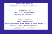 Roll-A-Word for Commodore 64 - Copyright/credits screen.