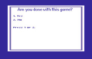 Roll-A-Word for Commodore 64 - Do you wish to continue the game?