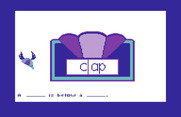 Roll-A-Word for Commodore 64 - A cap flies into place...