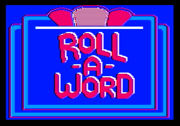 Roll-A-Word Apple II Screenshot: Title screen.