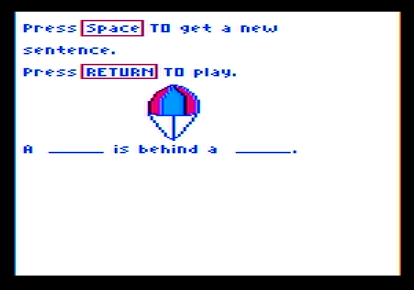Roll-A-Word Apple II Screenshot: Ready to start?