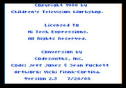 Roll-A-Word for Apple II - Copyright/credits screen.
