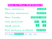 Roll-A-Word for TRS-80 Color Computer - How to play the game.