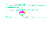 Roll-A-Word for TRS-80 Color Computer - A new sentence this time...