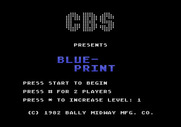 Blueprint for Atari 5200 - Title screen.