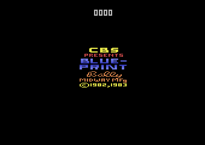 Blueprint Atari 2600 Screenshot: Title screen.