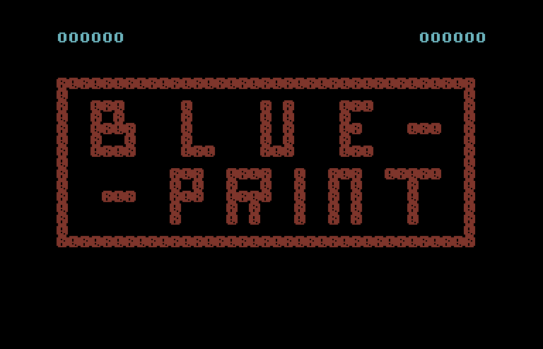 Blueprint Commodore 64 Screenshot: Title screen.