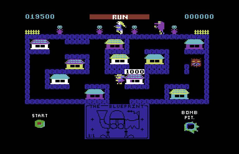 Blueprint Commodore 64 Screenshot: Start of level 3!
