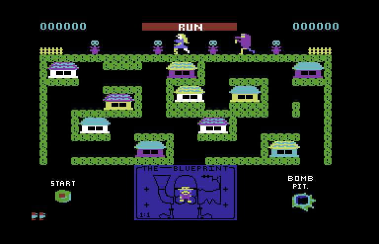 Blueprint Commodore 64 Screenshot: Game start.