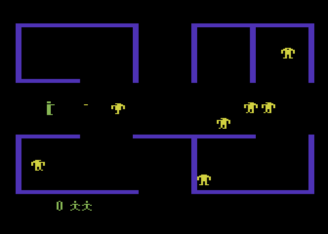 Berzerk Atari 5200 Screenshot: Game start.