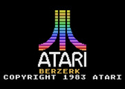Berzerk for Atari 5200 - Atari logo and game title.