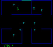 Berzerk for Arcade - The maze layout keeps changing...