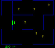 Berzerk for Arcade - Due to the way the game generates color objects such as the wall change color when you walk near them.
