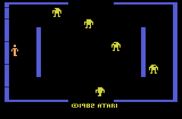 Berzerk Atari 2600 Screenshot: Game start.