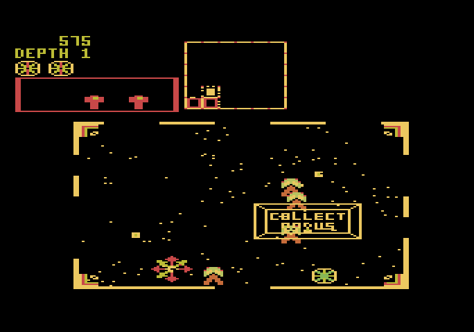Space Dungeon Atari 5200 Screenshot: The "Collect Bonus" takes you to the next dungeon.