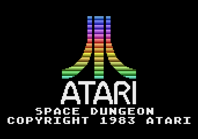 Space Dungeon Atari 5200 Screenshot: Atari logo and game title.