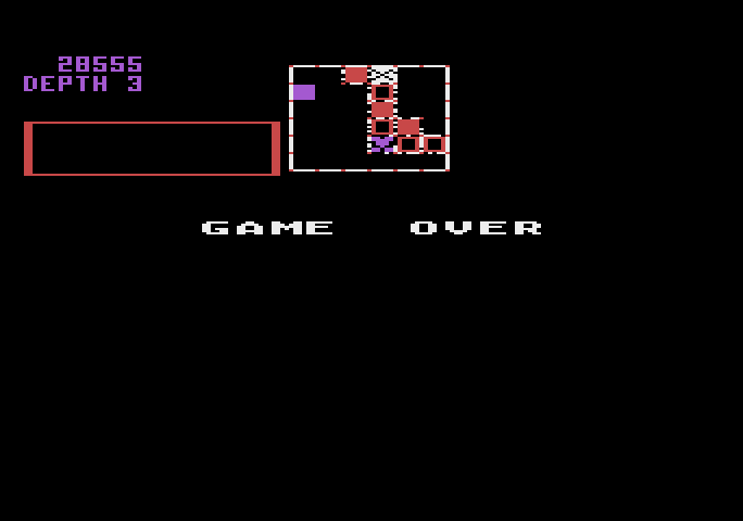 Space Dungeon Atari 5200 Screenshot: Game over.