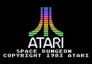 Space Dungeon for Atari 5200 - Atari logo and game title.