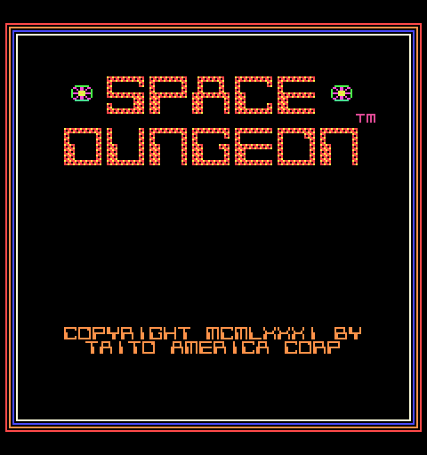 Space Dungeon Arcade Screenshot: Title screen.