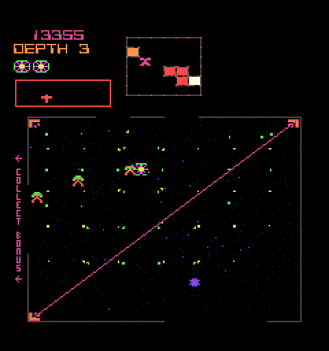 Space Dungeon Arcade Screenshot: An enemy got me!