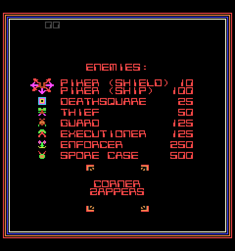 Space Dungeon Arcade Screenshot: Enemies you'll encounter.