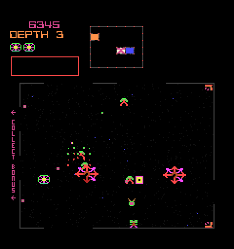 Space Dungeon Arcade Screenshot: Watch out when you shoot those spore cases...