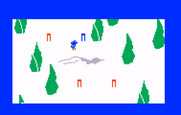 US Ski Team Skiing for Intellivision - Hills and obstacles are sometimes in the way...