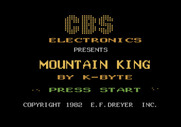 Mountain King for Atari 5200 - Title screen.