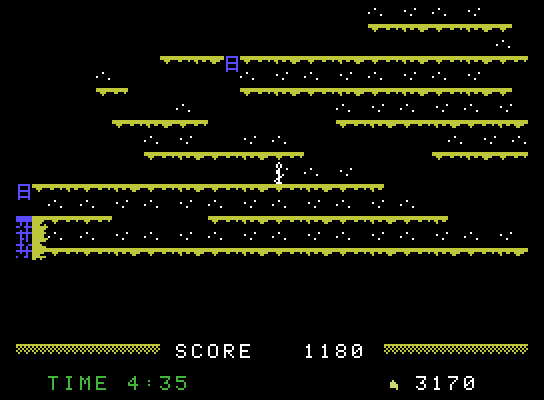 Mountain King ColecoVision Screenshot: Exploring the mountain...