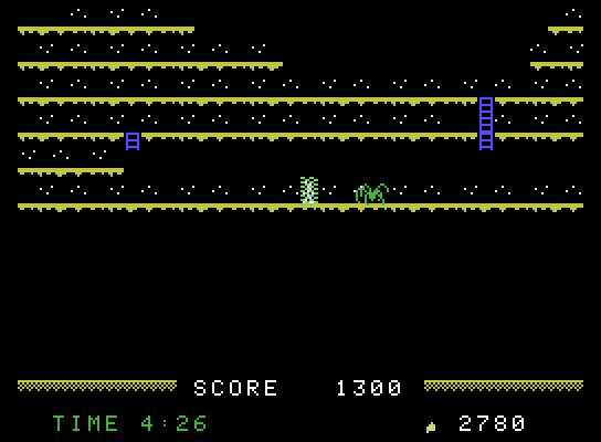 Mountain King ColecoVision Screenshot: The spider has me trapped!