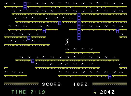 Mountain King ColecoVision Screenshot: Falling down...