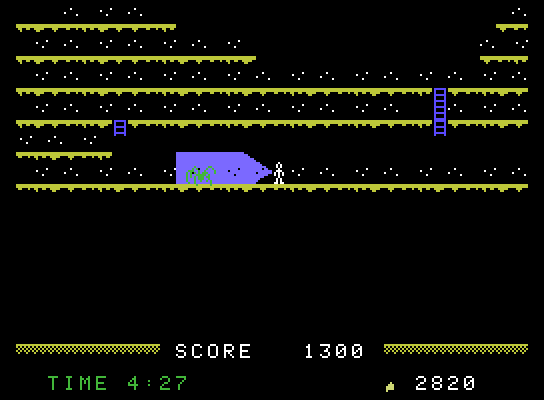 Mountain King ColecoVision Screenshot: Look out, it's the spider!