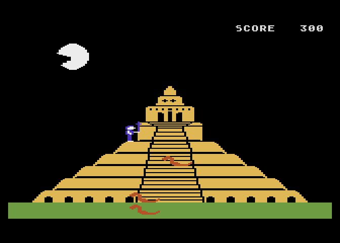 Quest for Quintana Roo Atari 5200 Screenshot: Climbed to the top of the pyramid safely, time to explore...