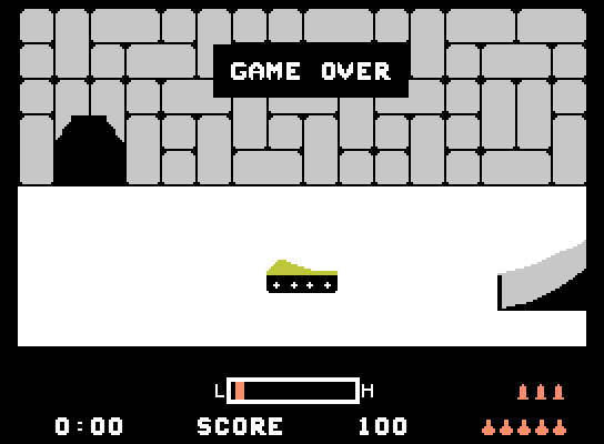 Quest for Quintana Roo ColecoVision Screenshot: Game over.