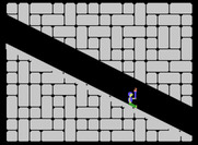 Quest for Quintana Roo for ColecoVision - Sliding to the next chamber...