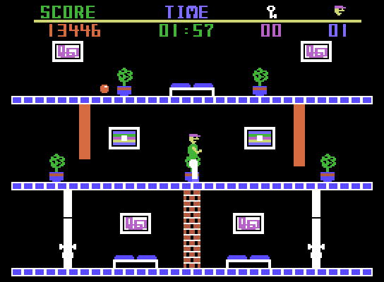 Heist, The ColecoVision Screenshot: Level 2 start...