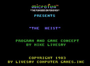 Heist, The for ColecoVision - Title screen.