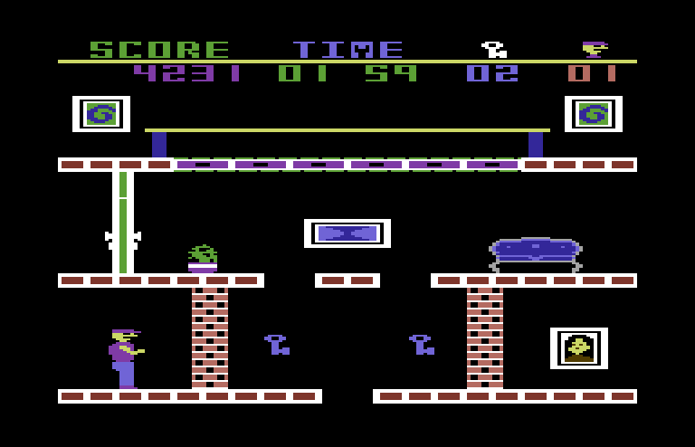 Heist, The Commodore 64 Screenshot: A dead end!