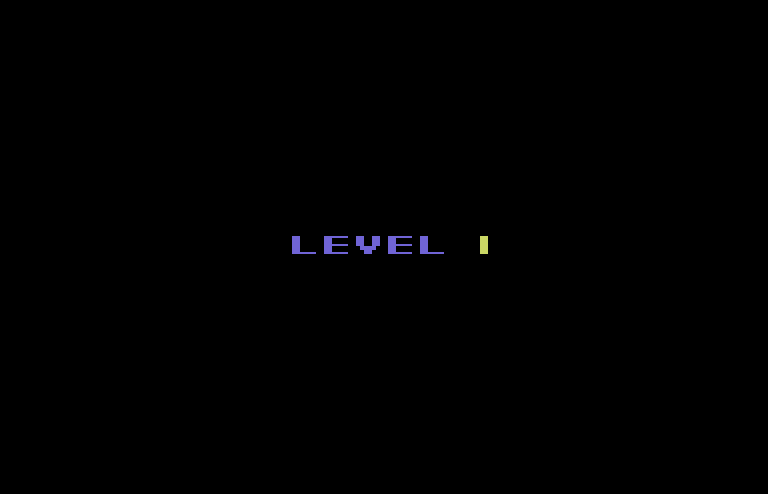 Heist, The Commodore 64 Screenshot: Starting Level 1...