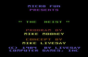 Heist, The for Commodore 64 - Title screen.