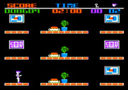 Heist, The for Apple II - Lots of paintings here...I'll somehow need to make it to each floor to collect them.