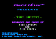 Heist, The for Apple II - Title screen.