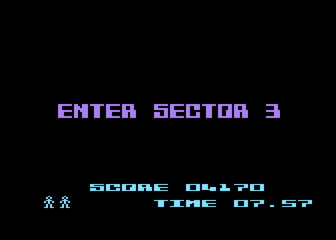K-Razy Shoot-Out Atari 5200 Screenshot: Entering sector 3.