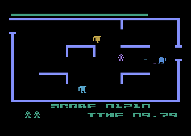 K-Razy Shoot-Out Atari 5200 Screenshot: Don't get caught in the crossfire...
