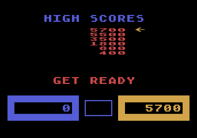 Wizard of Wor Atari 5200 Screenshot: High scores.