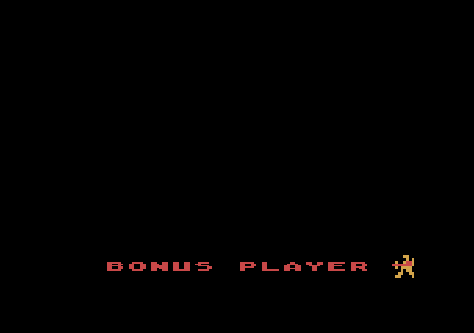 Wizard of Wor Atari 5200 Screenshot: I earned a bonus player.