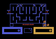 Wizard of Wor for Atari 5200 - Start of the first dungeon.